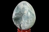 Crystal Filled Celestine (Celestite) Egg Geode - Madagascar #140310-3
